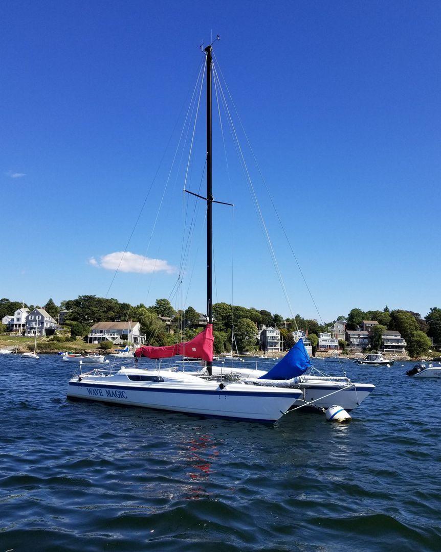 On its mooring in Salem Harbor